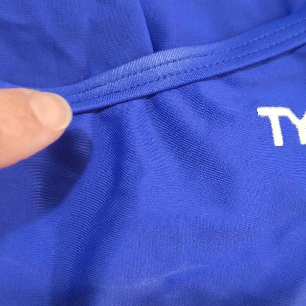 TYR Girls Solid Diamondfit Swimsuit Royal Blue One Piece DSOL1A Size 28 S